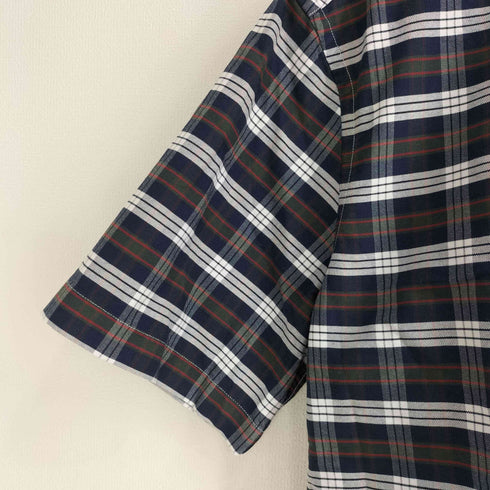 ブルックスブラザーズレッドフリース BROOKS BROTHERS REDFLEECE タータンチェック ロゴ刺繍 S/S ボタンダウン シャツ メンズ import:L